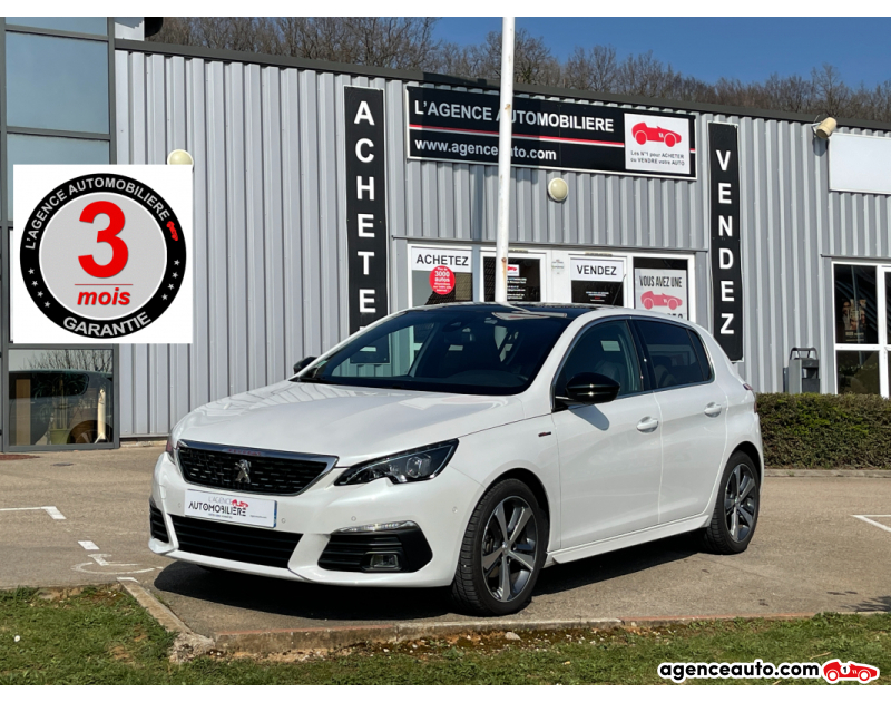Compra de Coches Usados, Coches Usados Baratos %'|'% Agence Auto Peugeot 308 1.2 PURETECH 130CH S&S GT LINE EAT8 Blanc Año 2019 Automatique Essence
